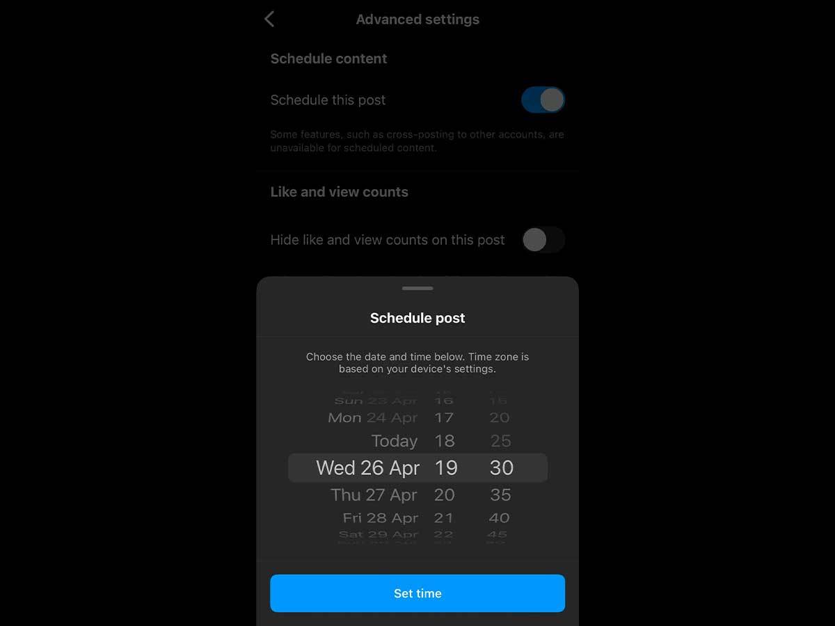 Schedule post Schedule post