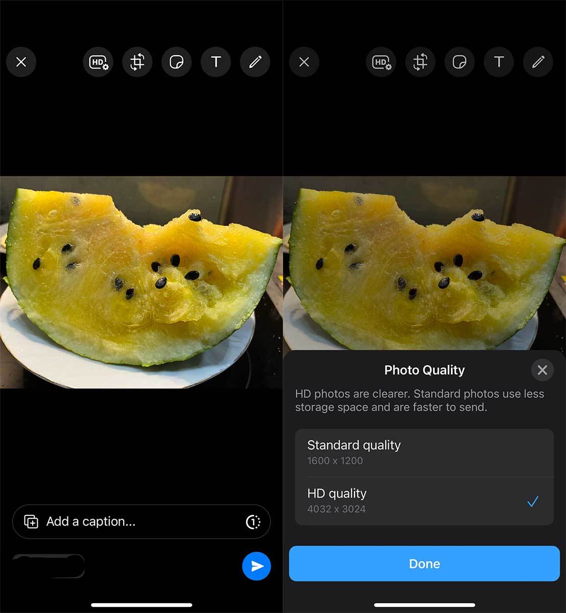 Primer slanja HD slika u WhatsApp   Primer slanja HD slika u WhatsApp