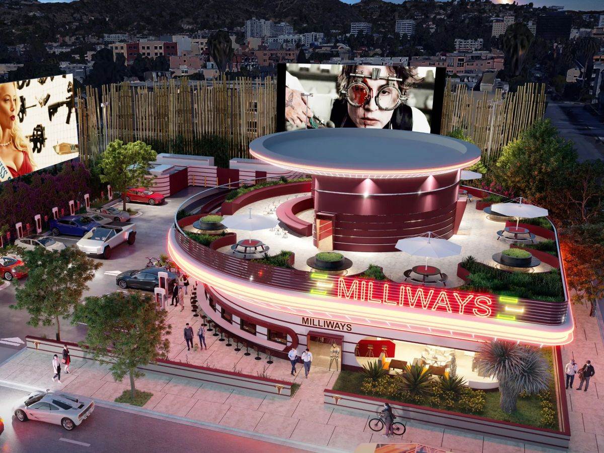 Tesla Supercharger station, Tesla bioskop restoran - Tesla   Tesla Supercharger station, Tesla bioskop restoran - Tesla