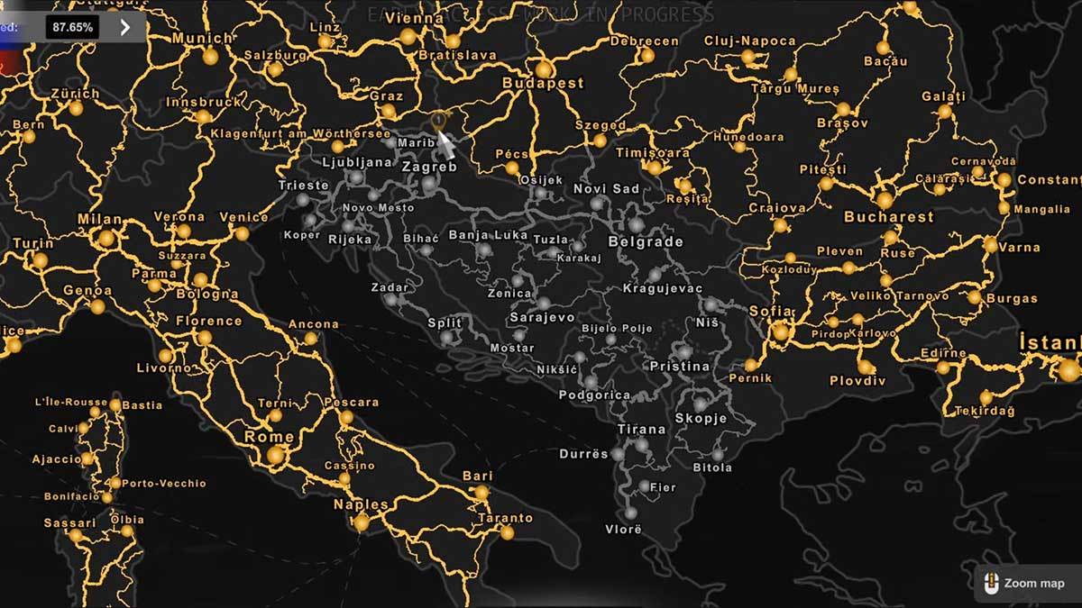 Mapa West Balkans ekspanzije Mapa West Balkans ekspanzije
