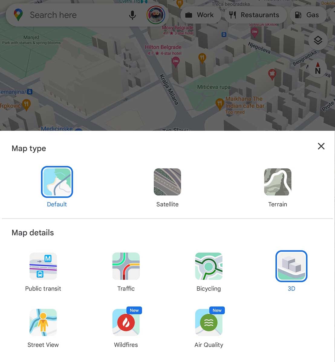 Kako se aktivira 3D navigacija Google Maps 