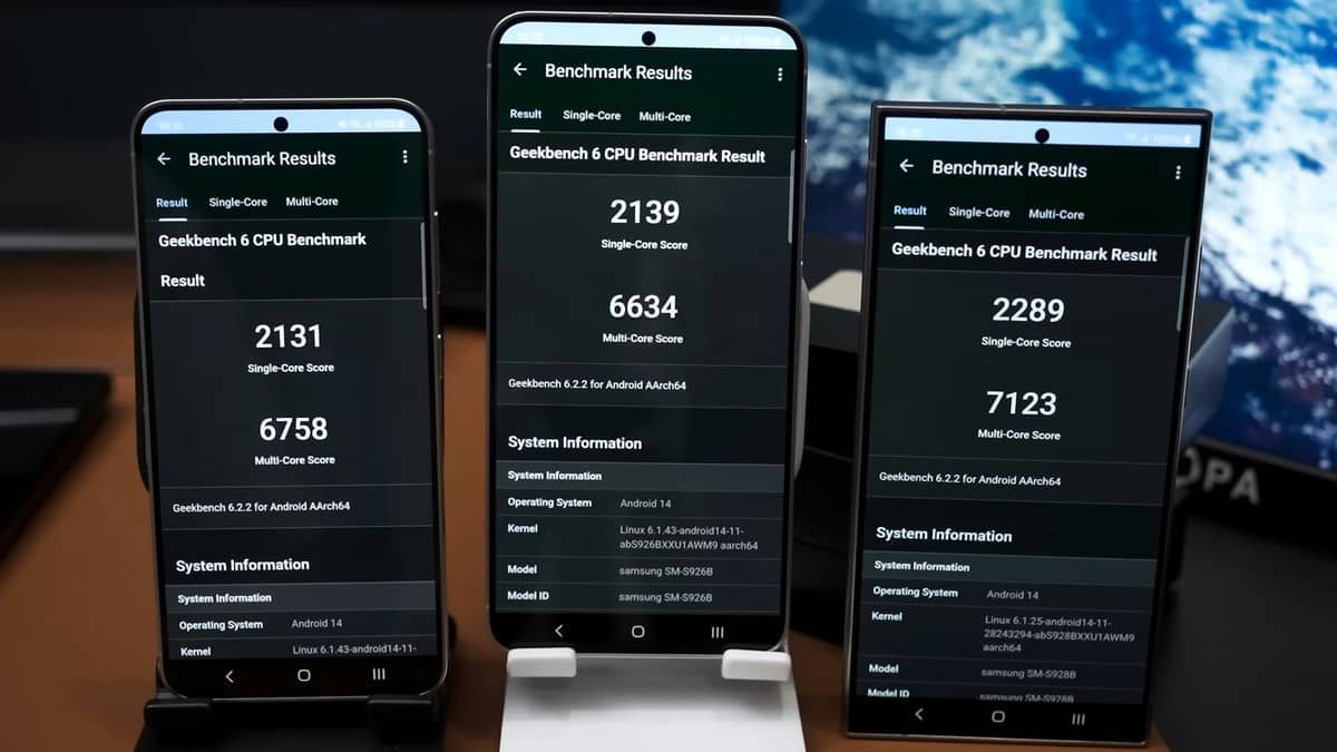  Exynos 2400 vs Snapdragon 8 Gen 3 Geekbench 6 rezultat 