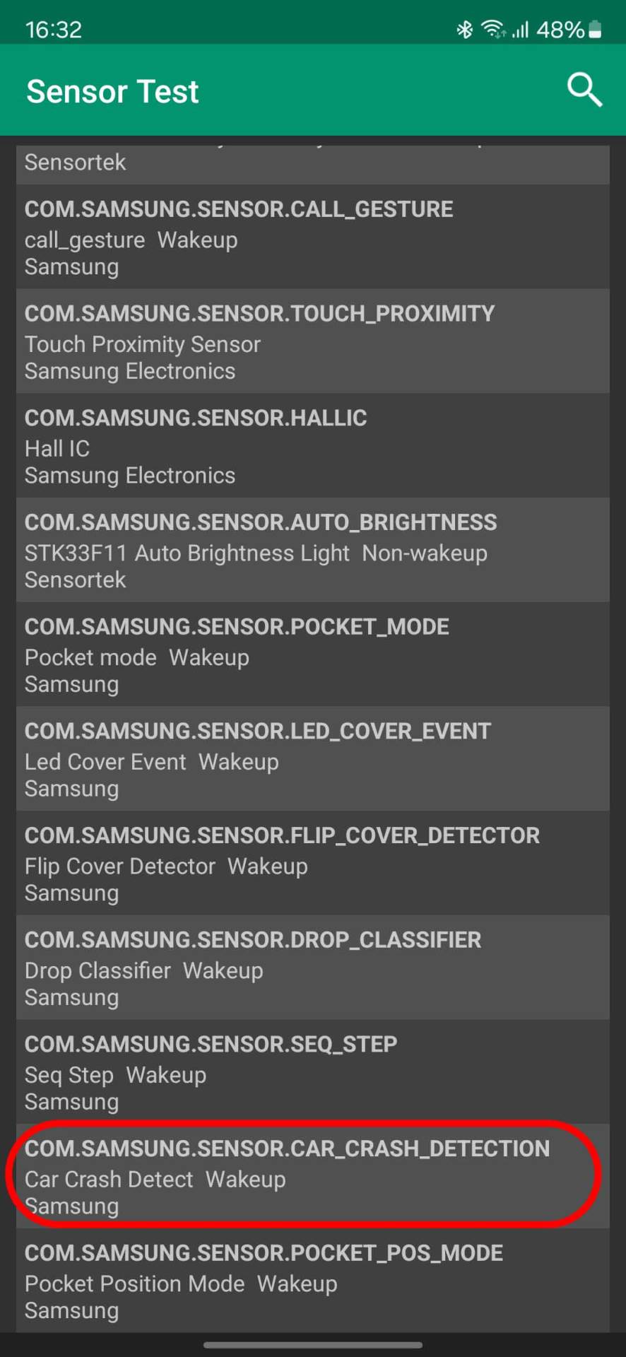  Samsung senzor detekcija sudara 