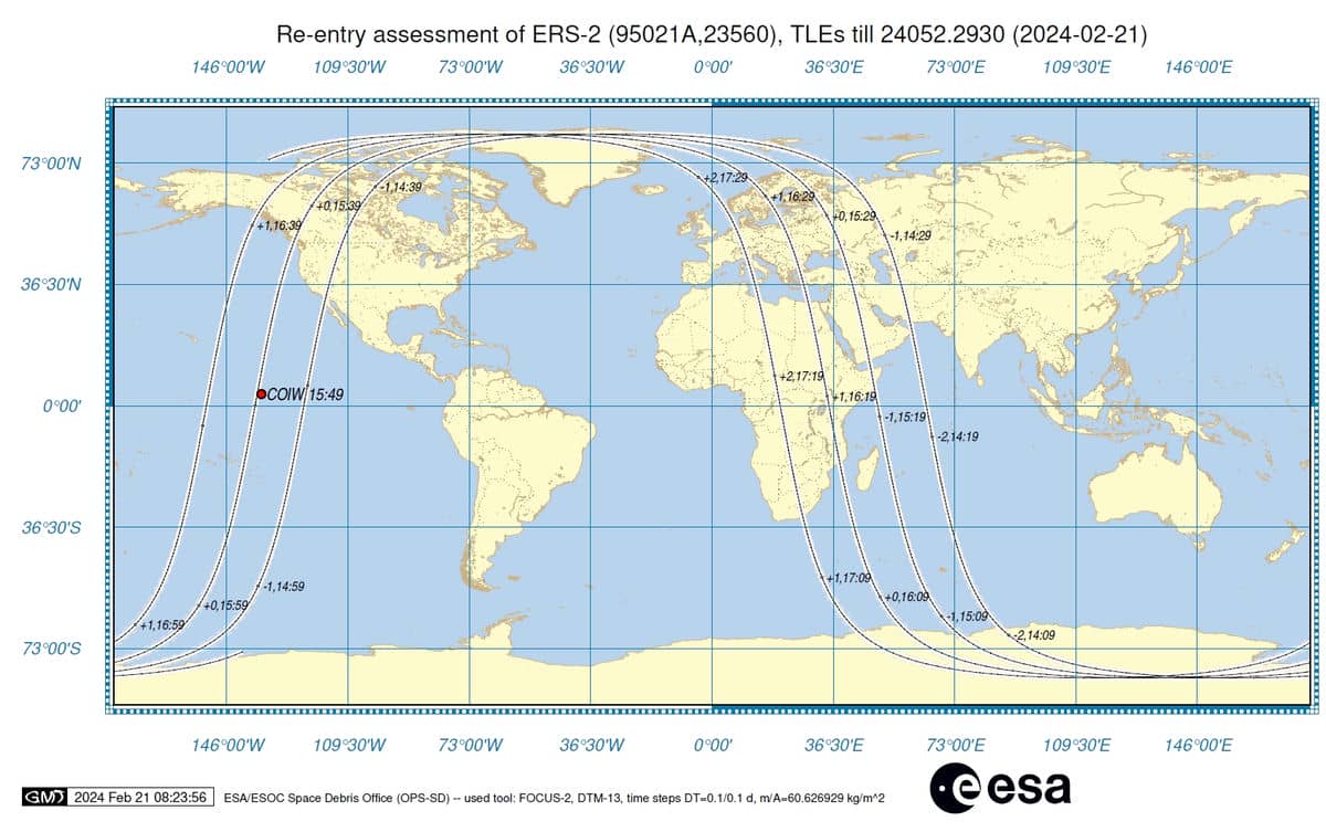  Procena ERS-2 pada 21. februar 