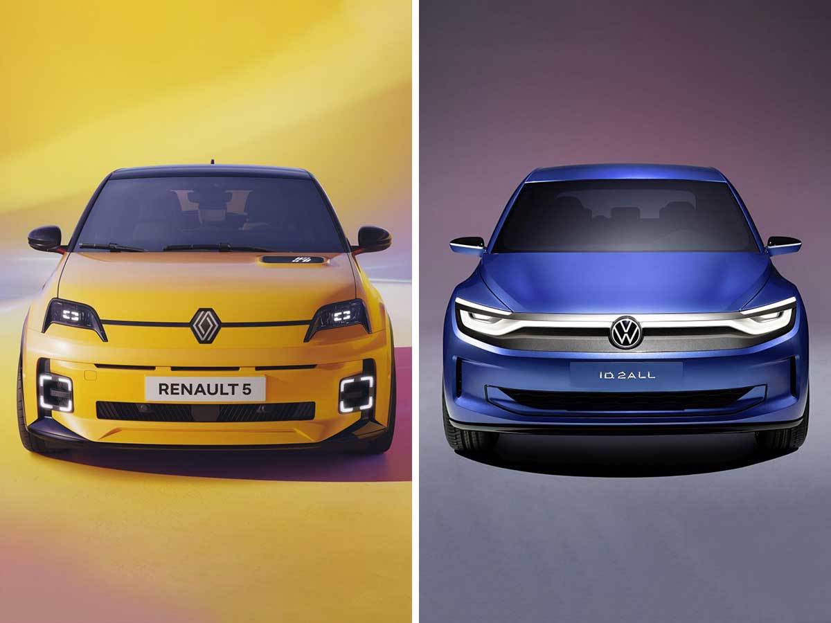  Renault 5 E-Tech _ Volkswagen ID.2ALL _ Foto Renault Volkswagen 