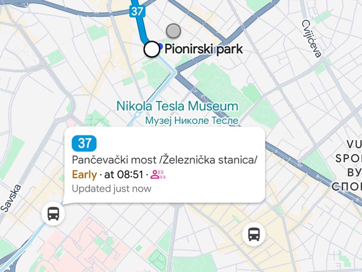 Google Maps lokacija gradskog prevoza   Google Maps lokacija gradskog prevoza
