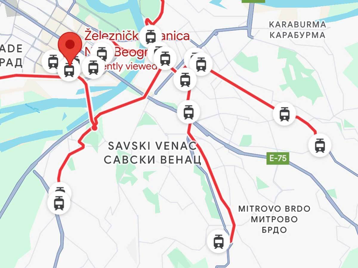  Google Maps ruta i lokacija gradskog prevoza 3.jpg - SmartLife / Google Maps 