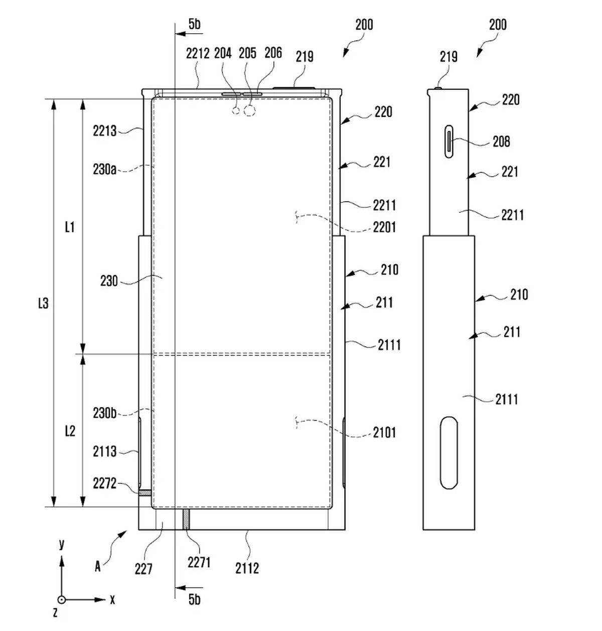  Samsung _ telefona sa rolabilnim ekranom i senzorom za merenje kvaliteta vazduha _ Foto GizChina.jpg - GizChina 