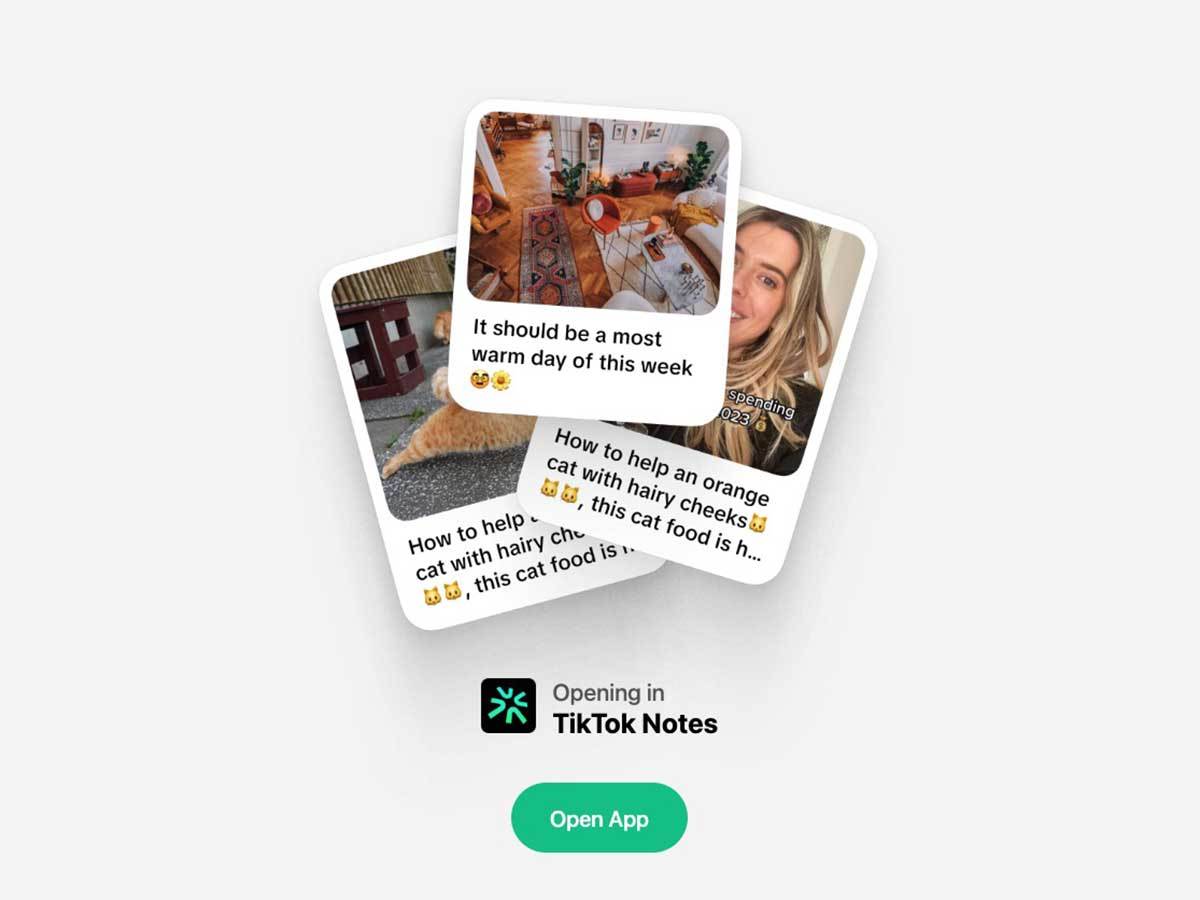  TikTok Notes nova aplikacija 