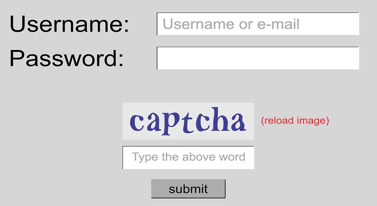  CAPTCHA iskrivljena slova 