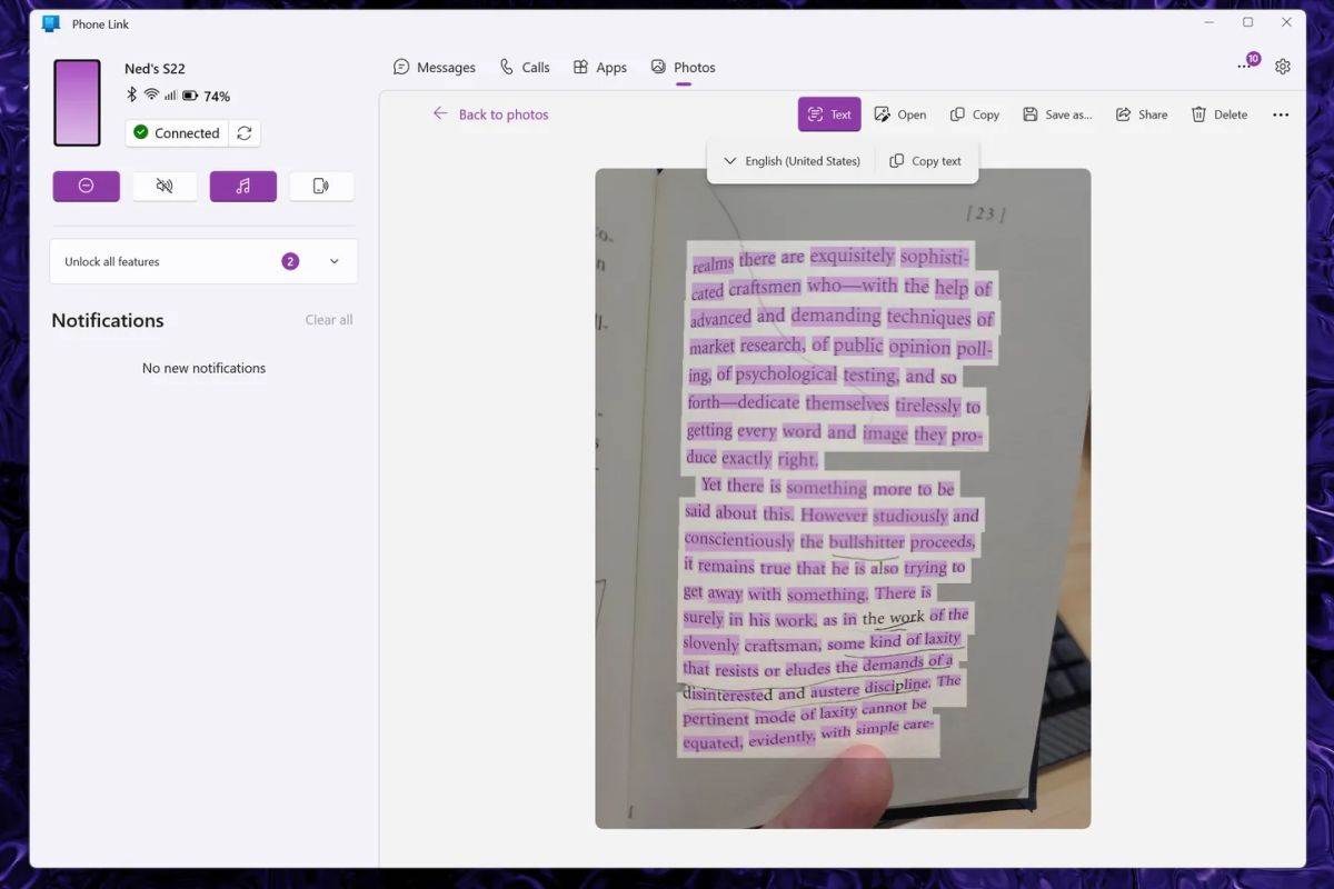 Kopiranje teksta sa slike _ Microsoft Phone Link _ Foto PrtScr The Verge.jpg Kopiranje teksta sa slike _ Microsoft Phone Link _ Foto PrtScr The Verge.jpg