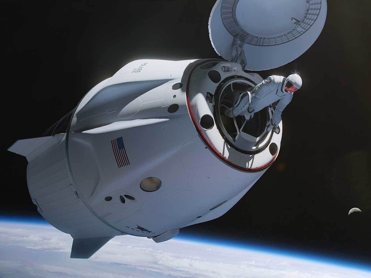 Polaris Dawn misija render Polaris Dawn misija render