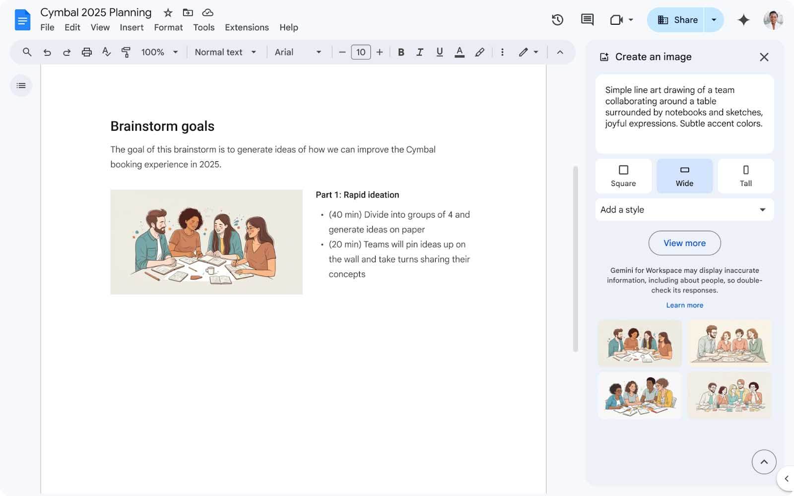  Google Docs Imagen 3 generisanje slika 