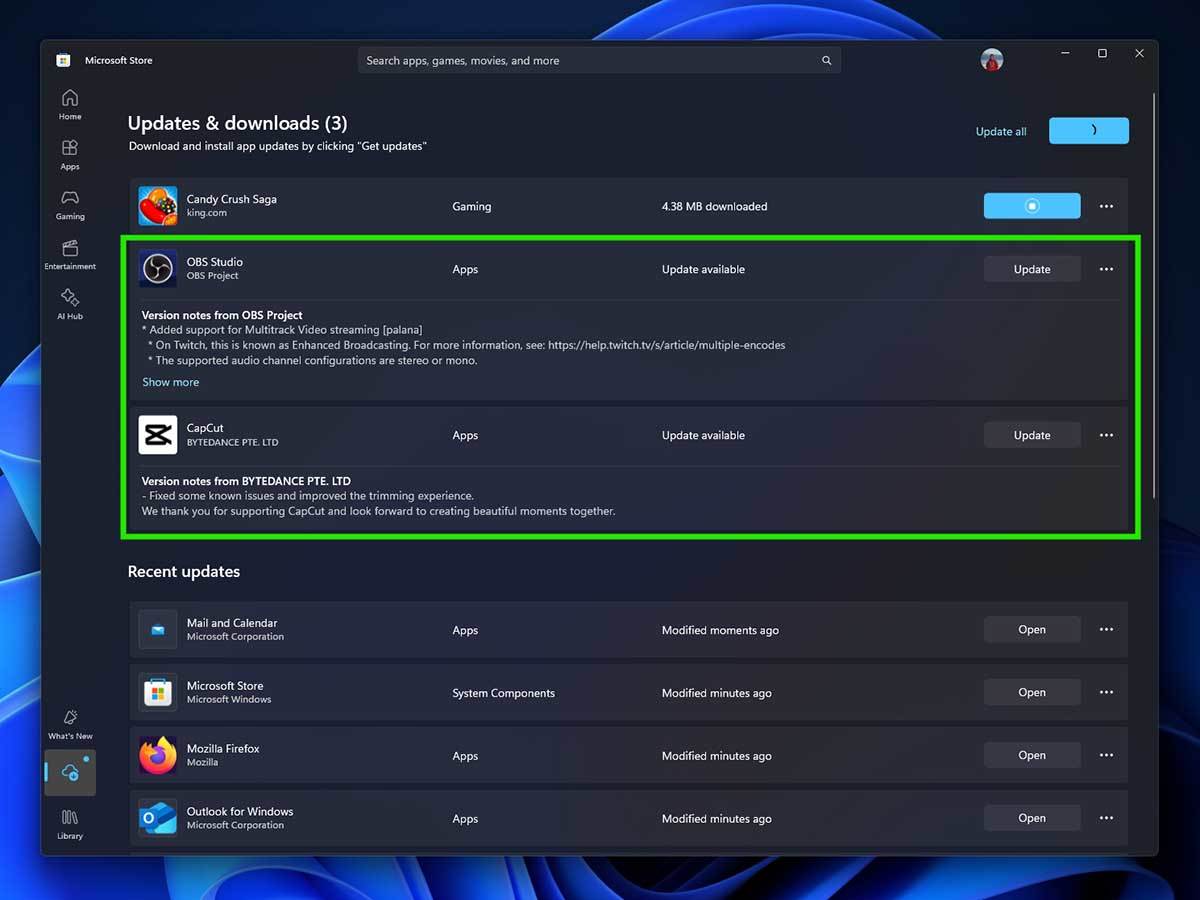 Ažuriranje aplikacija Microsoft Store   Ažuriranje aplikacija Microsoft Store