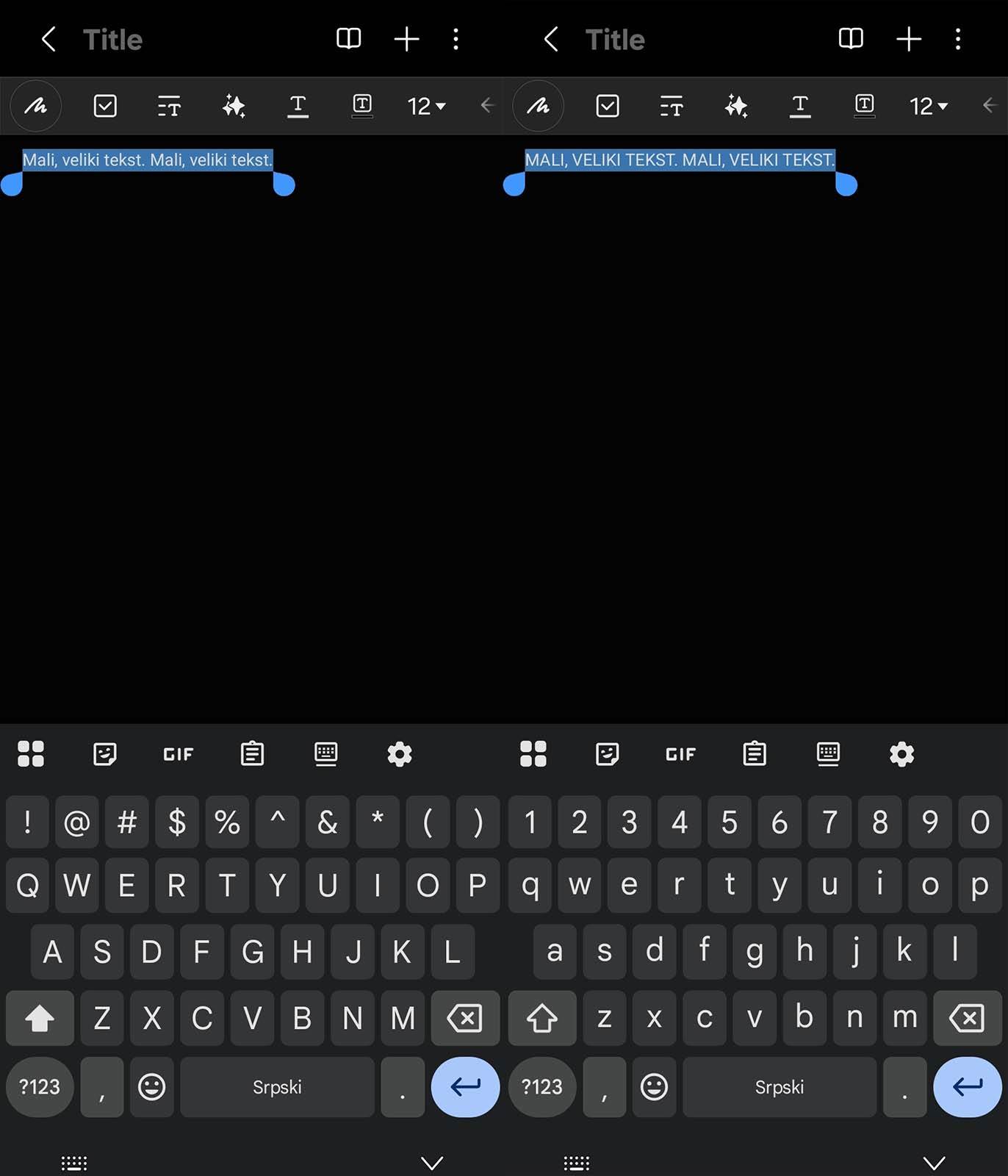 Gboard veličina teksta Gboard veličina teksta