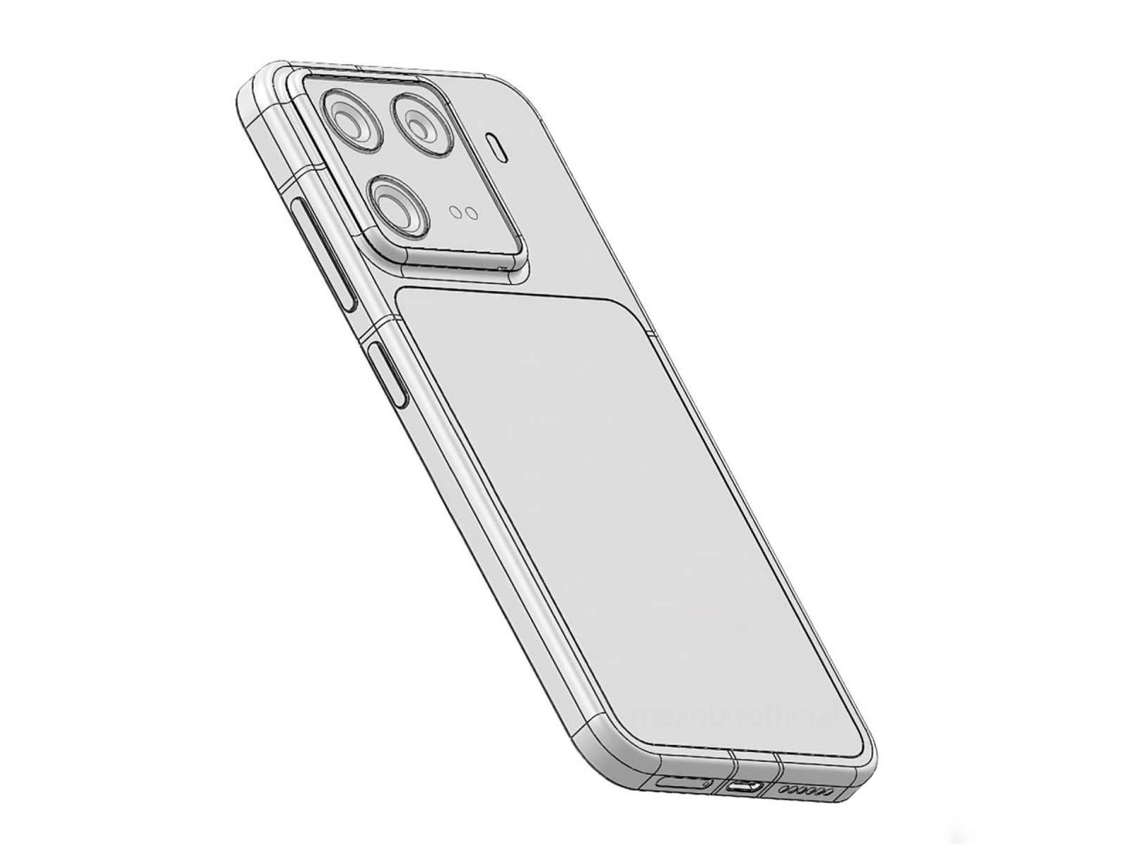 Xiaomi 16 CAD render Xiaomi 16 CAD render