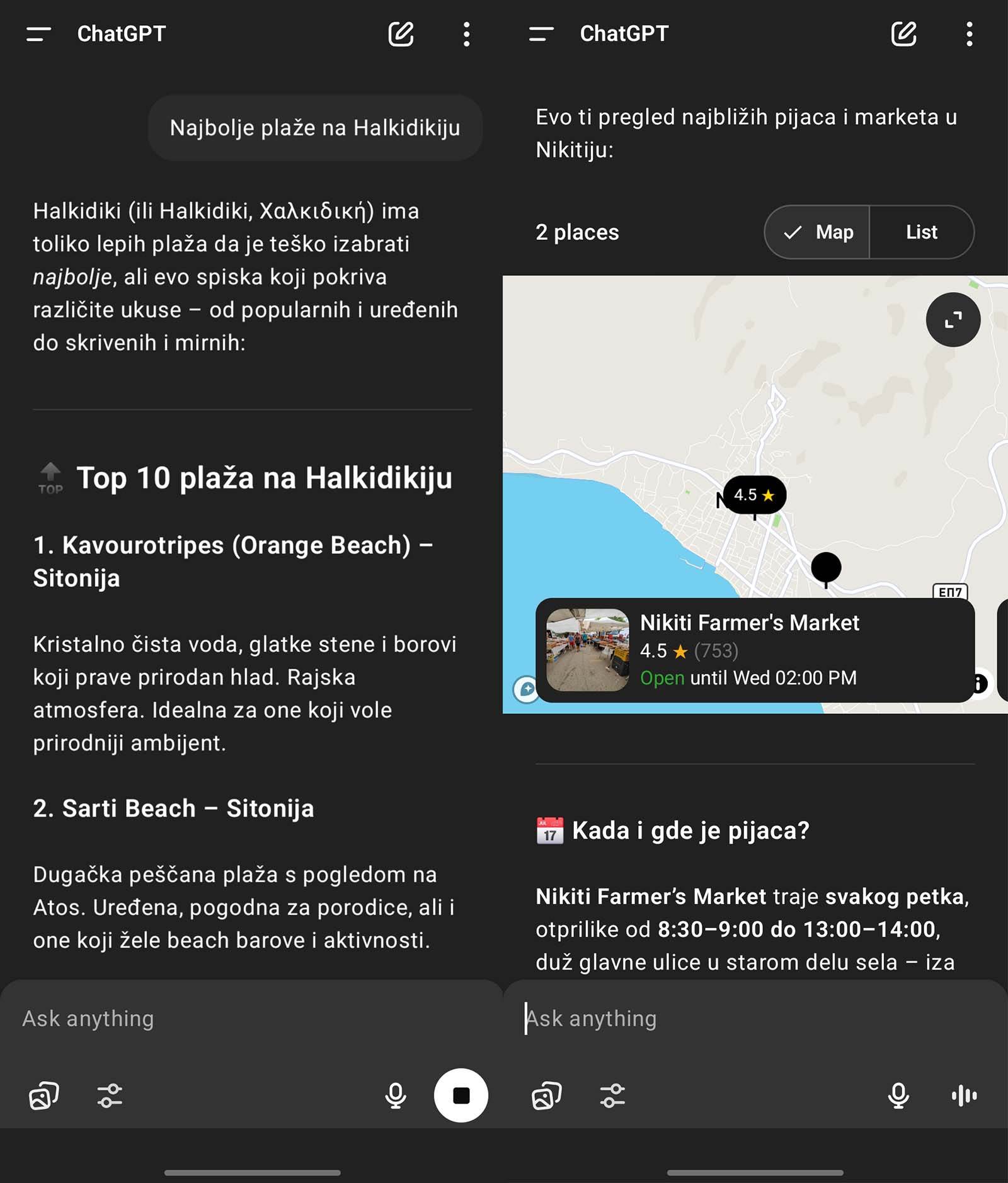 ChatGPT aplikacija na letovanju ChatGPT aplikacija na letovanju