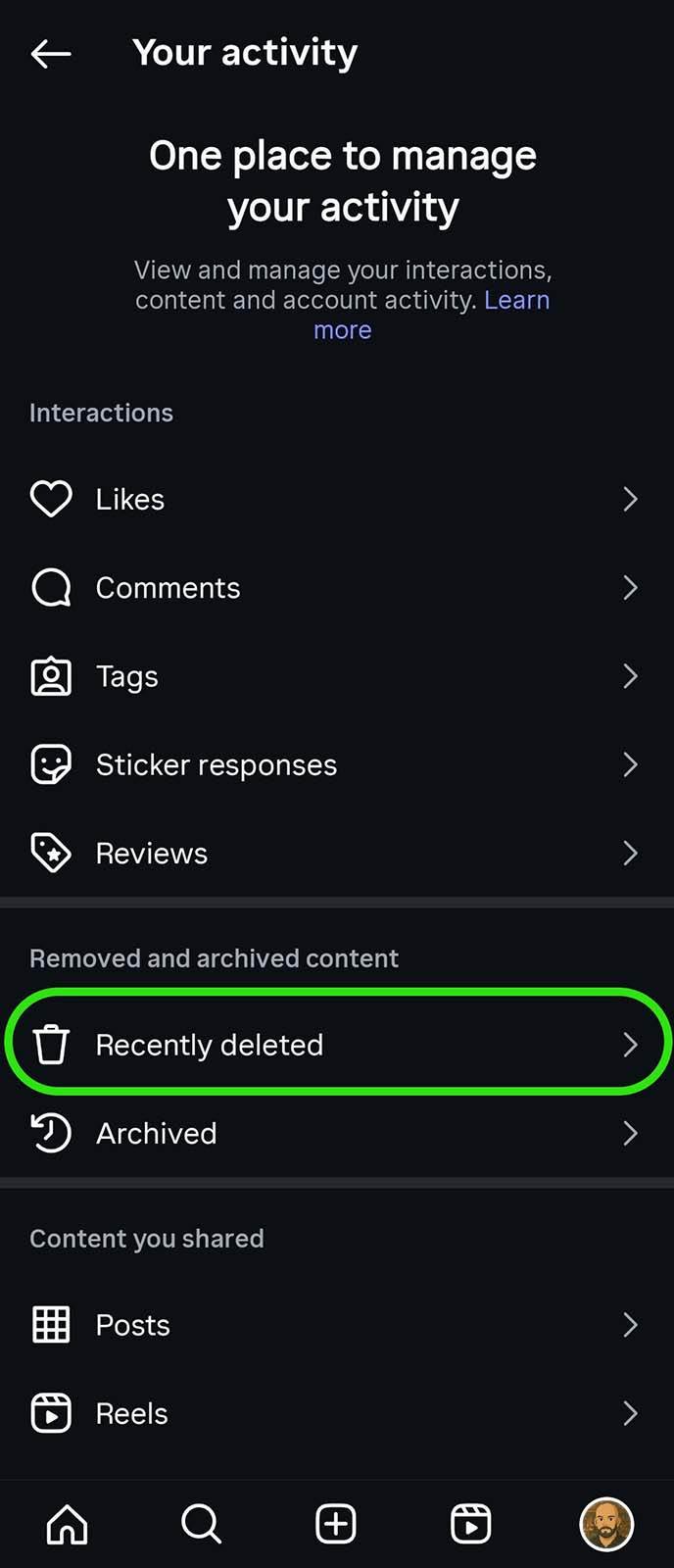  Kako vratiti obrisane slike na Instagramu korak 4.jpg - Ilija Baošić 