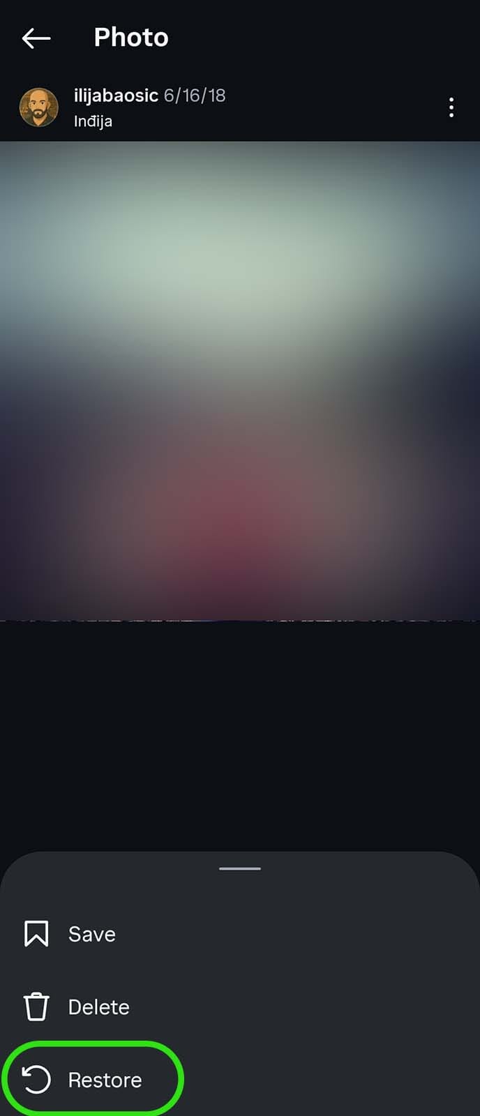  Kako vratiti obrisane slike na Instagramu korak 7.jpg - Ilija Baošić 