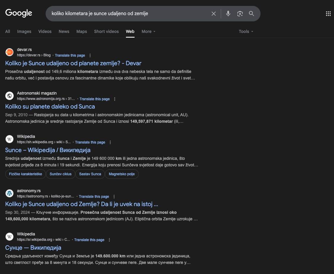  Google pretraga Web filter 