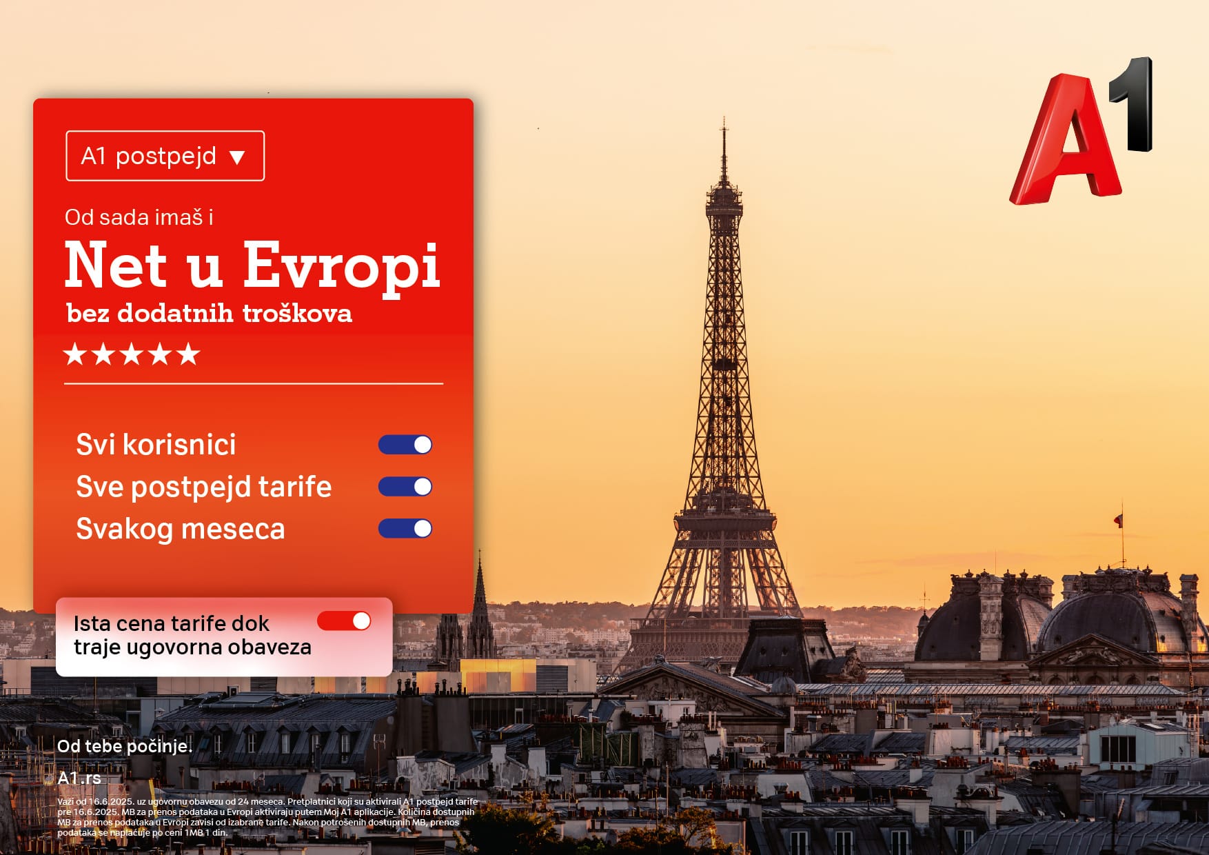 A1 Srbija Net u Evropi   A1 Srbija Net u Evropi