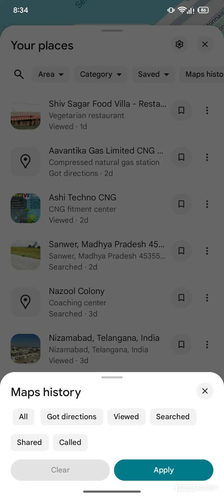 Google-Maps-Your-recent-places-2-scaled.jpg.jpg - AssembleDebug / Android Authority   Google-Maps-Your-recent-places-2-scaled.jpg.jpg - AssembleDebug / Android Authority