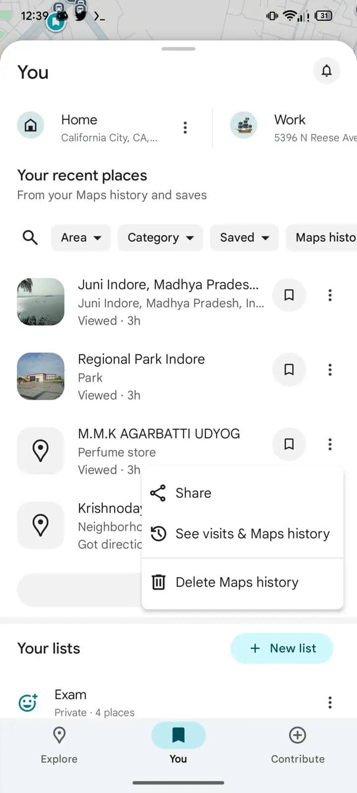  Google-Maps-Your-recent-places-5-scaled.jpg.jpg - AssembleDebug / Android Authority 