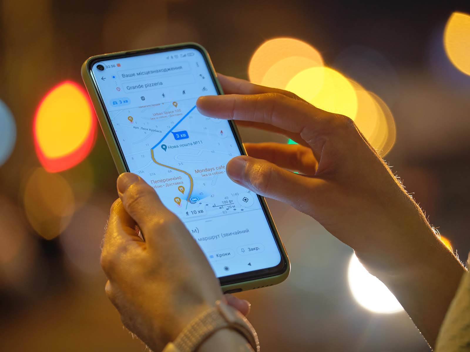  Google Maps na telefonu 