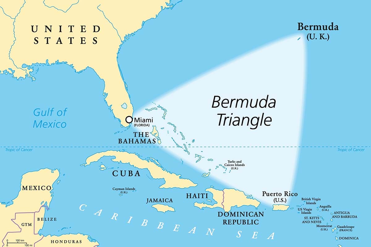 Bermudski trougao mapa Bermudski trougao mapa