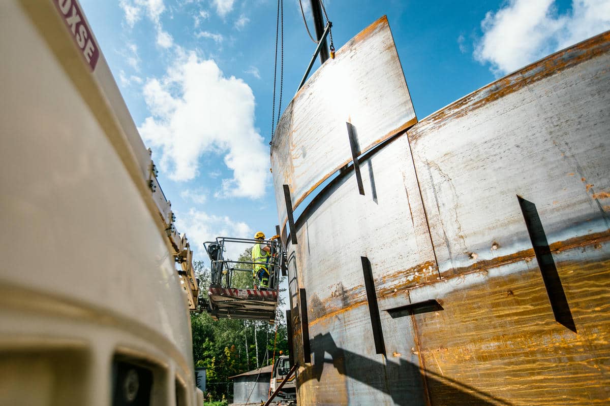 Polar Night Energy Pornainen Sand Battery Under Construction2.jpg - Polar Night Energy   Polar Night Energy Pornainen Sand Battery Under Construction2.jpg - Polar Night Energy