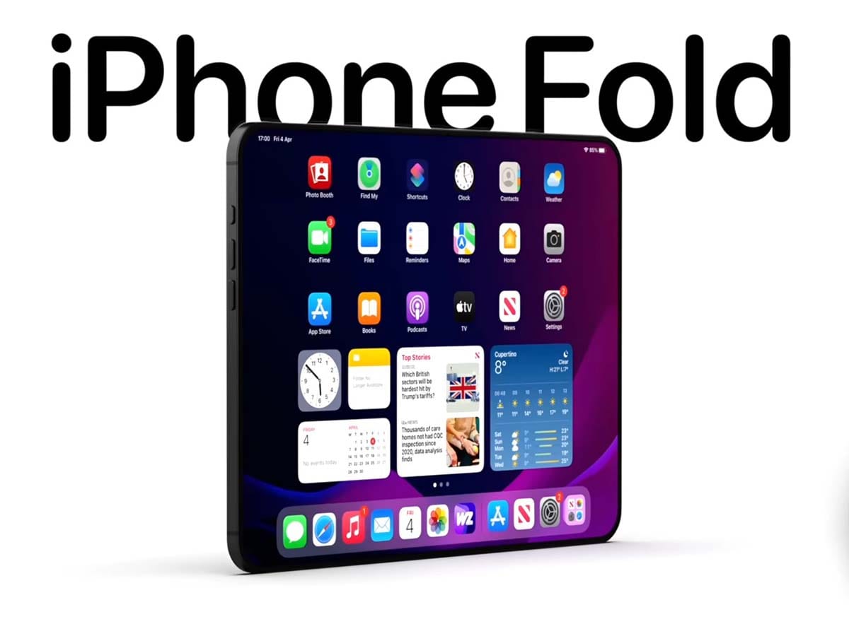  iPhone Fold render savitljiog telefona 