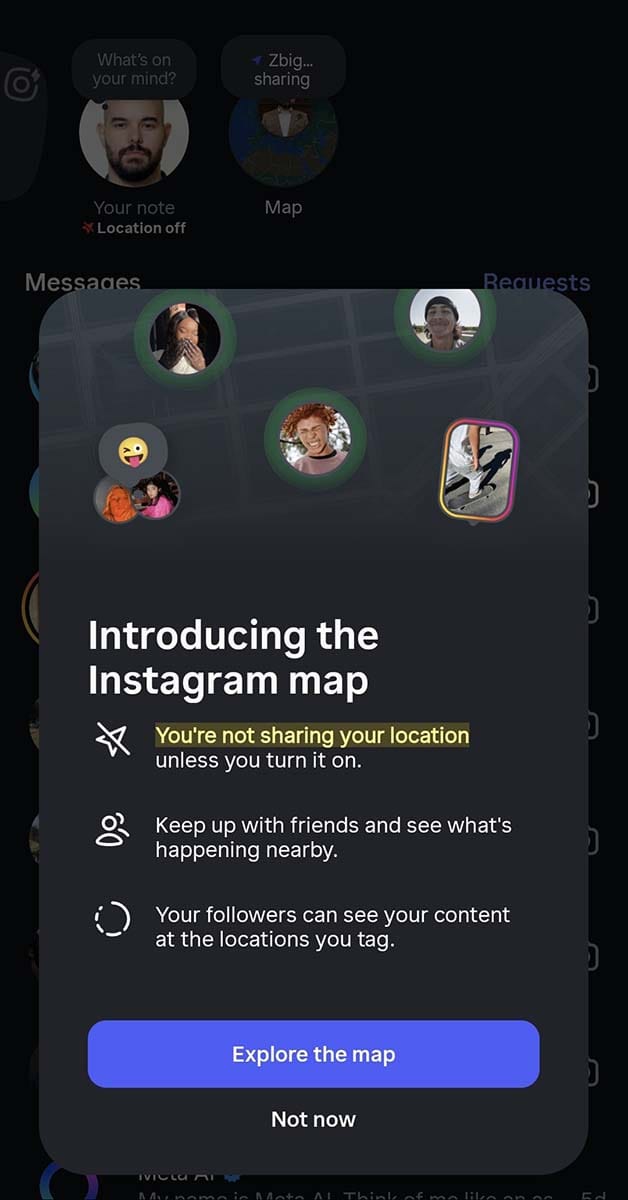 Instagram Map privatnost Instagram Map privatnost