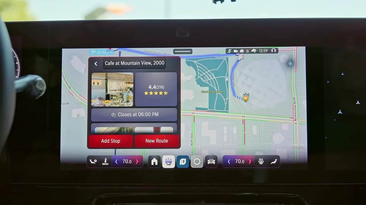  Mercedes navigacija do kafića pomoću Gemini asistenta 
