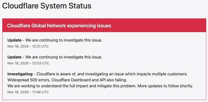  Cloudflare status 