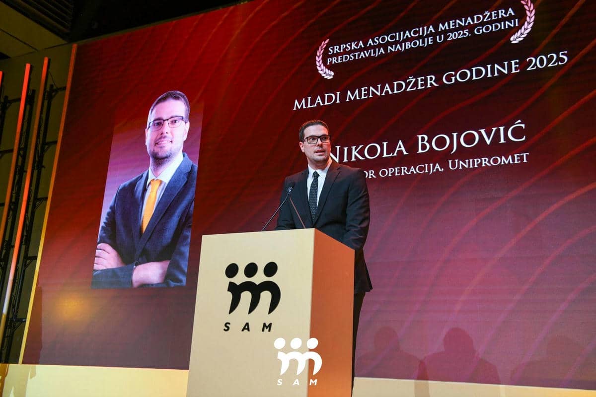  Mladi menadžer godine“ nagrađen je Nikola Bojović, direktor operacija u kompaniji Unipromet 