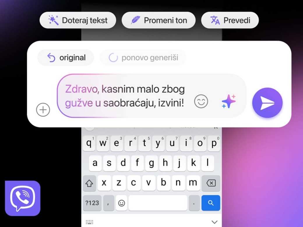  AI doterivanje poruka na Viberu 