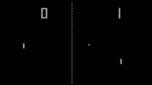  PONG interfejs: Najjednostavnija 2D grafika, dve pločice i loptica koju je potrebno ugurati u protivnički gol. 