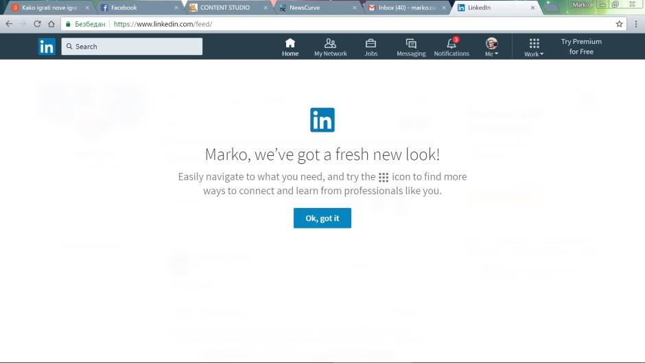   - LinkedIN/MONDO portal 