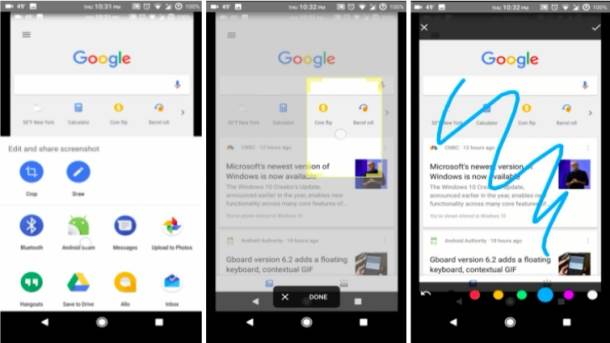  google, android, screenshot, opcije, crop, draw, slikanje ekrana 
