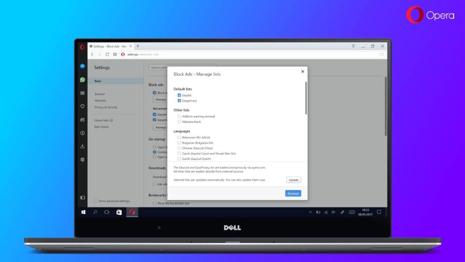   - MONDO portal / Opera 
