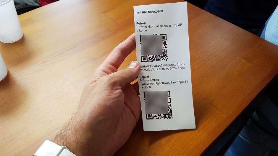  Ukoliko prvi put kupite Bitcoin vaša potvrda izgledaće ovako i morate je trajno sačuvati. 
