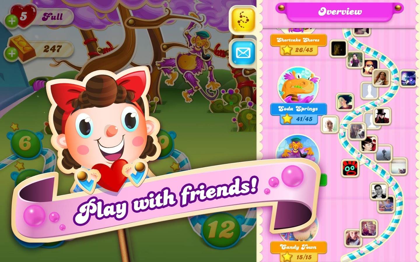  Candy Crush Saga traži da kupujete dodatke da biste lakše razbijali slatkiše, a na obnovu jednog života morate da čekate i do pola sata. 