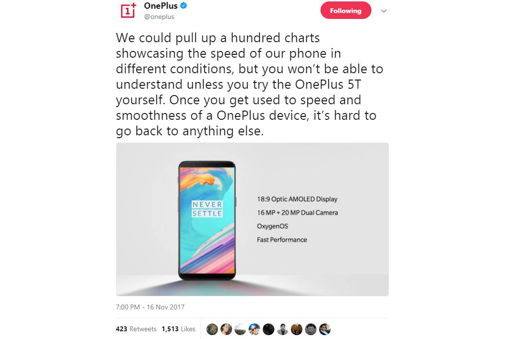   - OnePlus / Twitter 