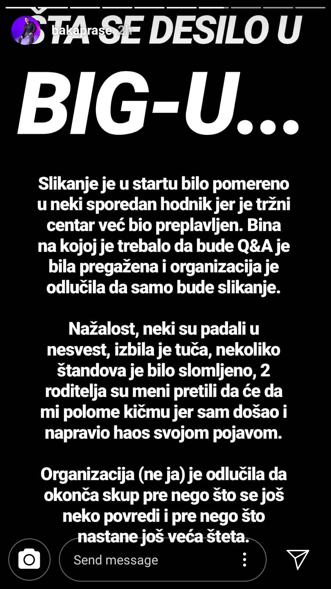   - Instagram story/Baka Prase/screenshot 