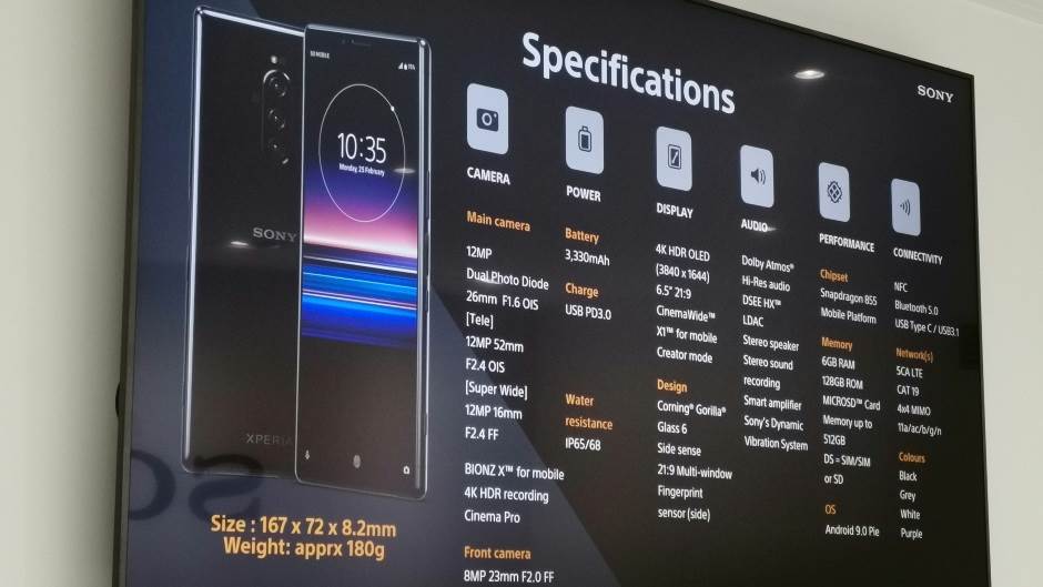  Sony Xperia 1, Xperia 10, Xperia 10 Plus, Xperia 
