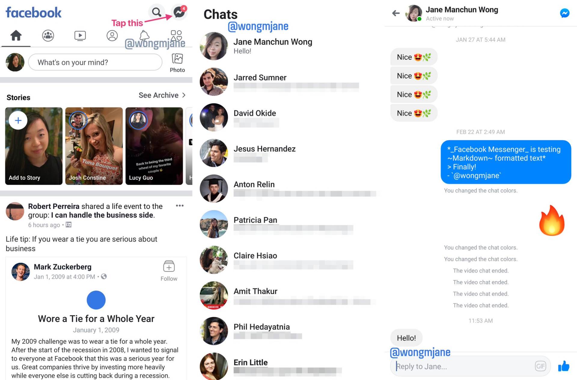  Messenger u Facebook aplikaciji 