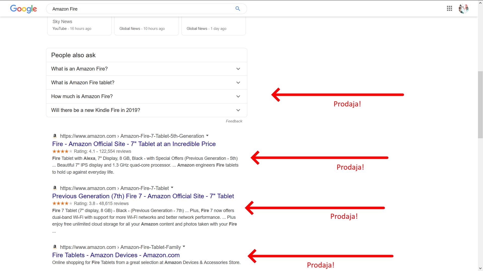   - MONDO / Google Search Amazon Fire 