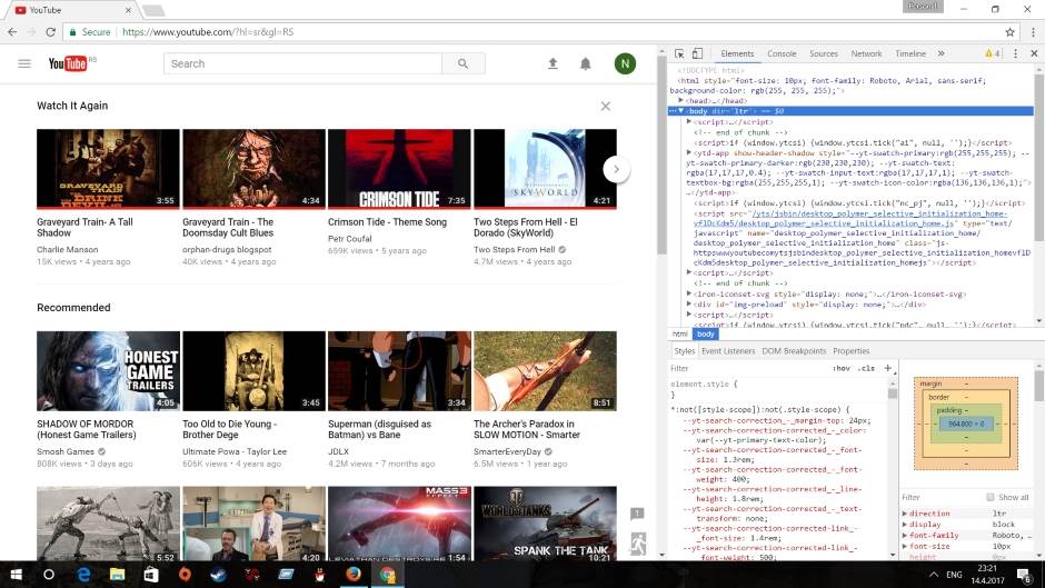   - Printscreen/YouTube 