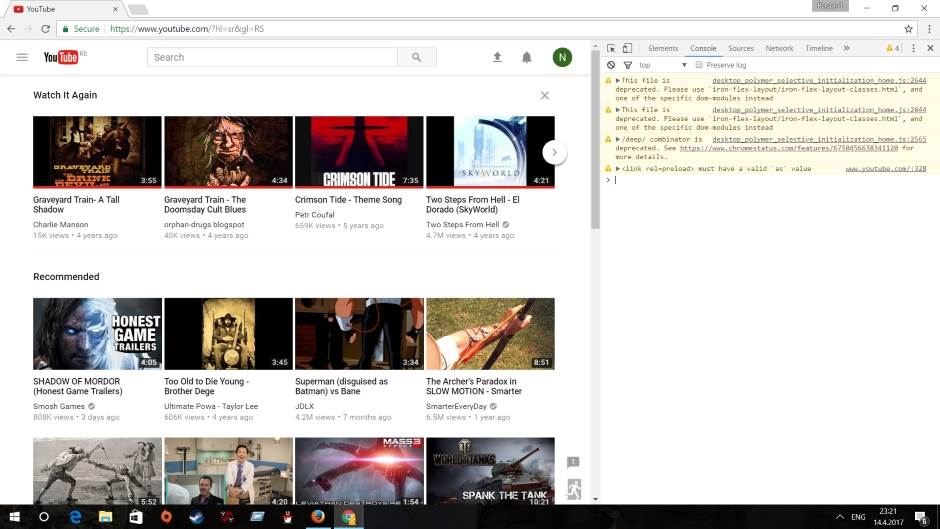   - Printscreen/YouTube 