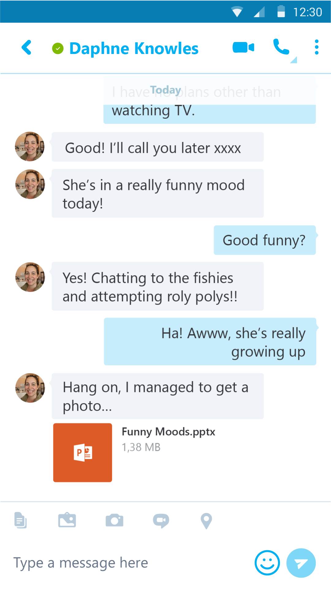 - Skype.    - Skype.